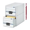 Bankers Box Storage Drawers, Legal, 15-1/2"x23-1/4"x10-3/8", 6/CT, WE/BE PK FEL00722